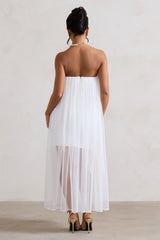 Dreamland | Ivory Sweetheart Corset Mini Dress With Tulle Overlay