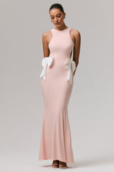 By Your Side | Pink Cut-Out Maxi Dress With Bows
