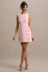 Kalina | Blush Pink Mini Dress With Bow Detail