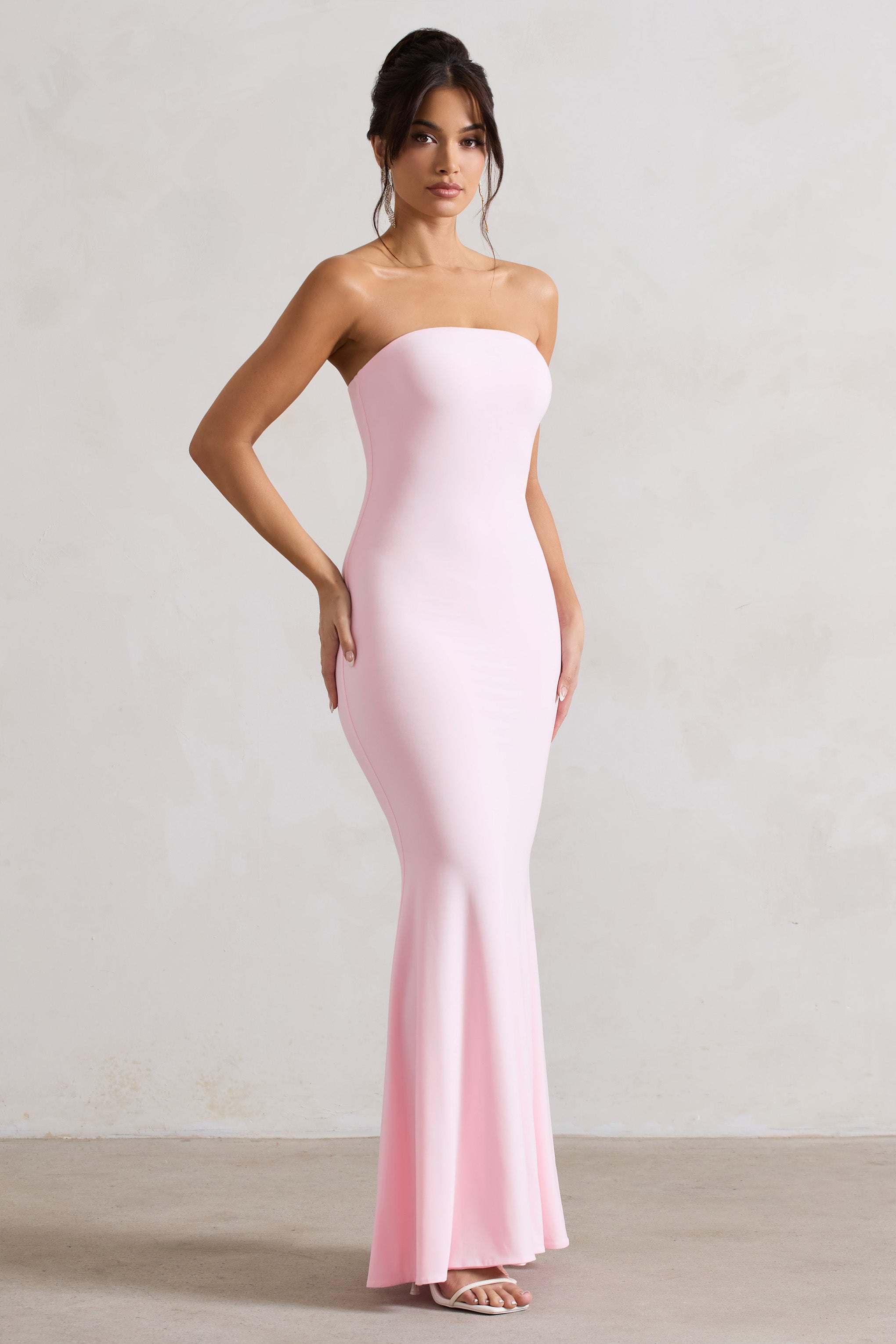 Ceremony | Pink Bandeau  Maxi Dress