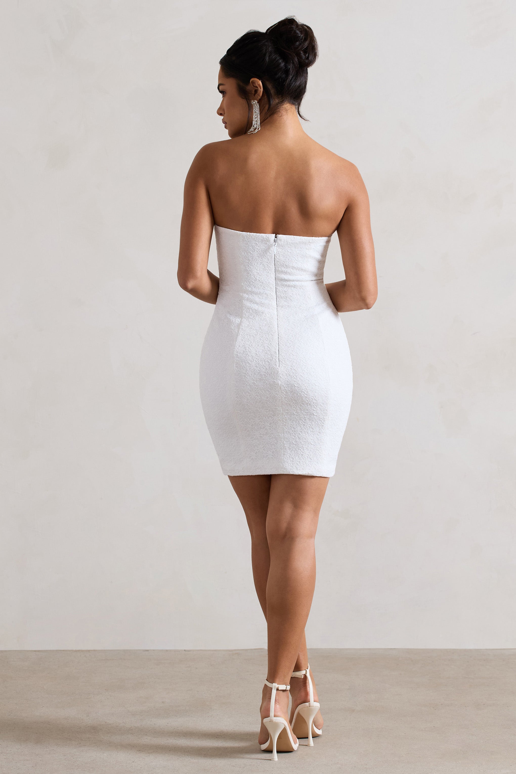 Valencia | Cream Lace Corset Maxi Dress With Detachable Skirt