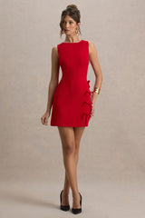 Kalina | Red Mini Dress With Bow Detail
