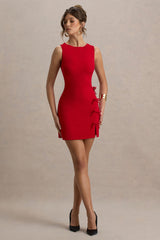 Kalina | Red Mini Dress With Bow Detail