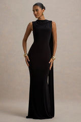 Mia | Black Maxi Dress With Sash