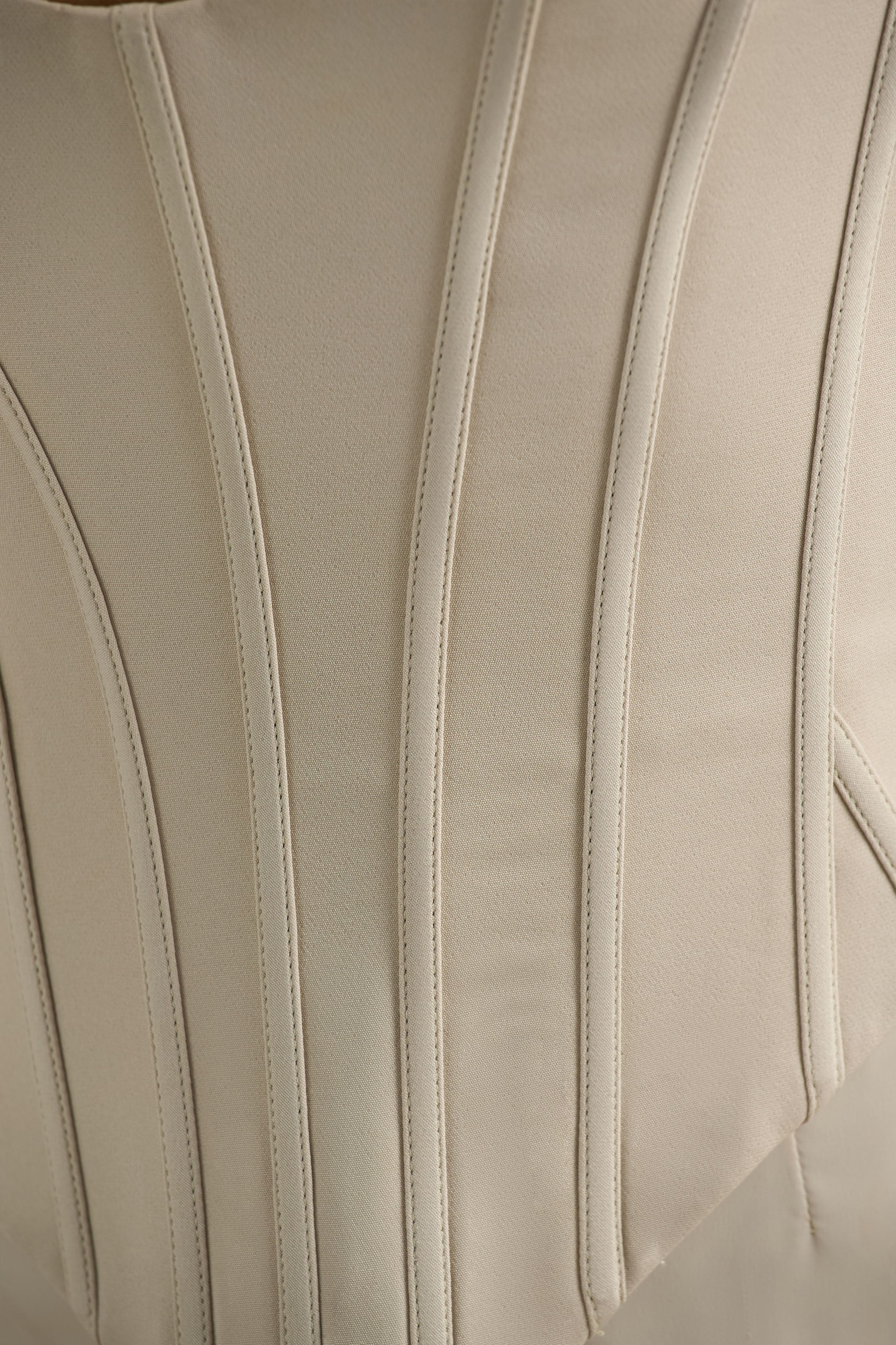 Morgan | Champagne Satin Corset Maxi Dress