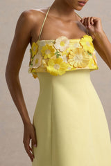 Shelley | Lemon Floral Bandeau Micro-Mini Dress
