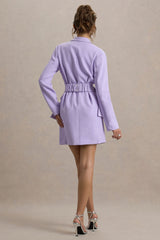 Prized | Lilac Tailored Blazer Dress With Bow
